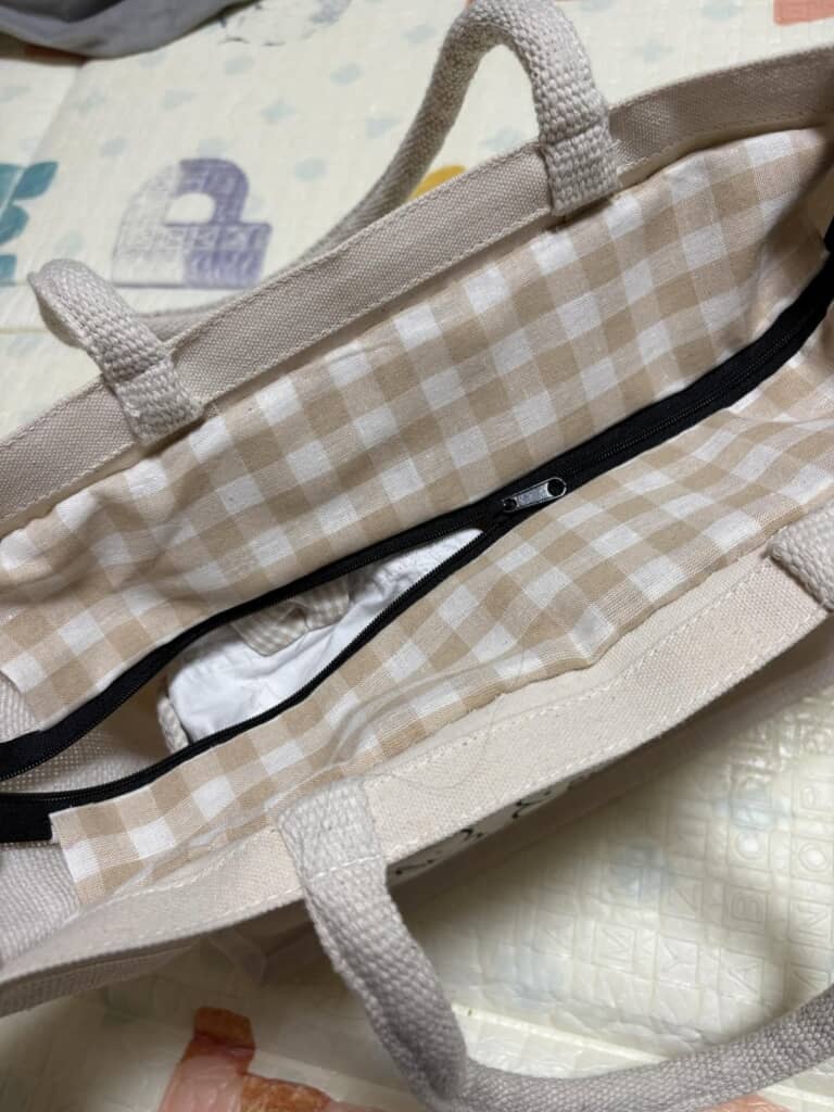 バッグに縫い付けた口布！（画像提供：nemophila2807さん／@nemophila2807）