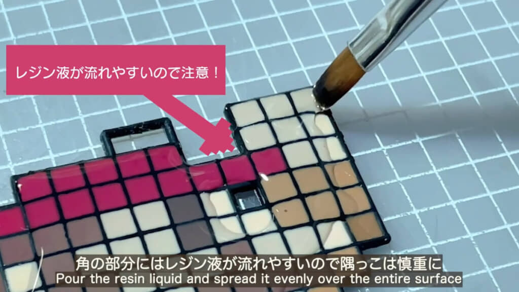 仕上げのコーティング作業