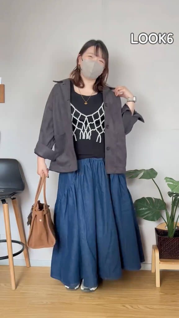 パールのビスチェがポイント