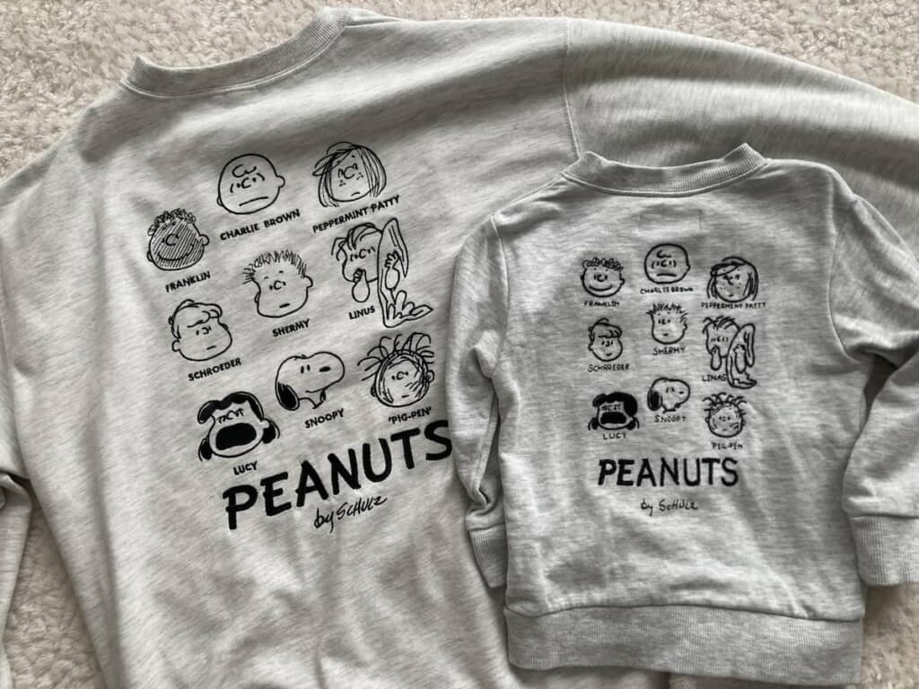 左が市販品、右がそれを模して手作りした子どもの服。完ぺきな再現度！