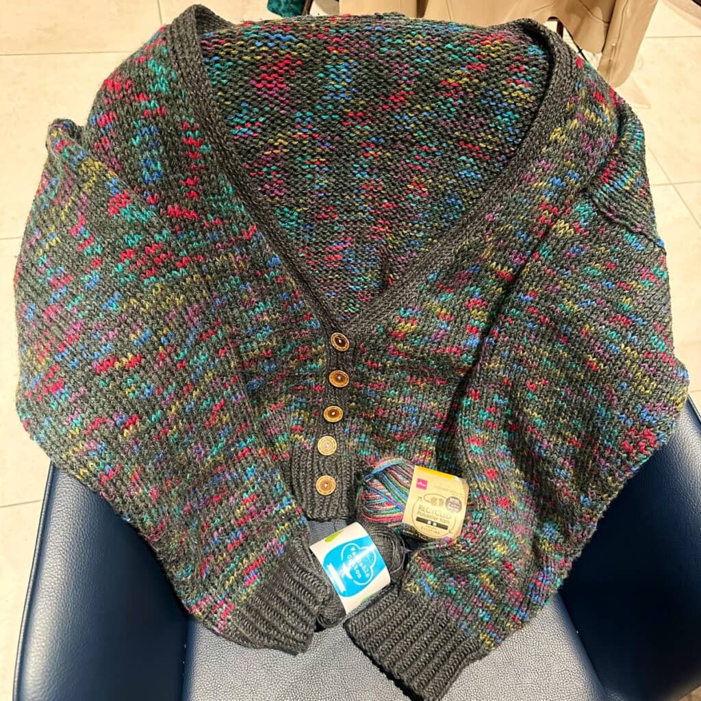 嵐のラストライブ用に作ったニットカーディガン