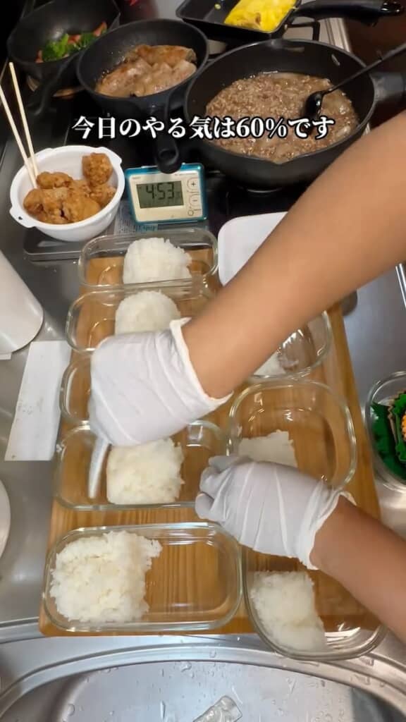 やる気60％でお弁当作りをスタート