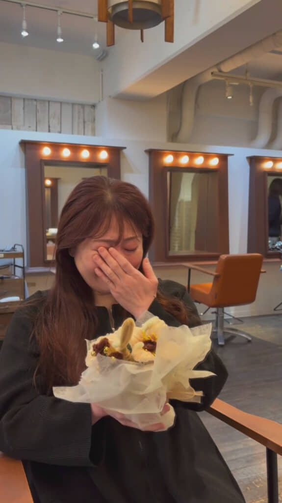 準備中も涙、涙……