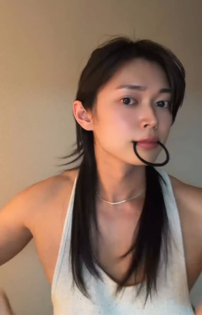 ハーフアップ完成