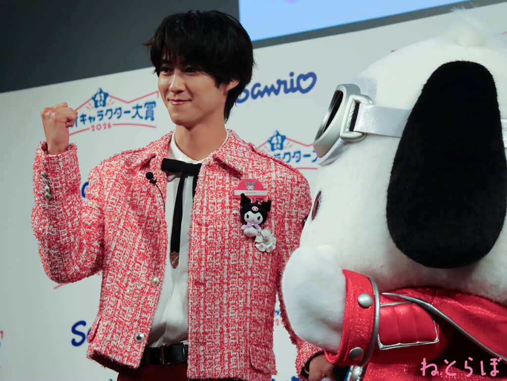 ポチャッコと曽野舜太（編集部撮影）