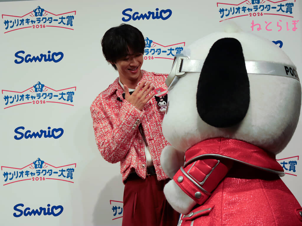 ポチャッコと曽野舜太（編集部撮影）