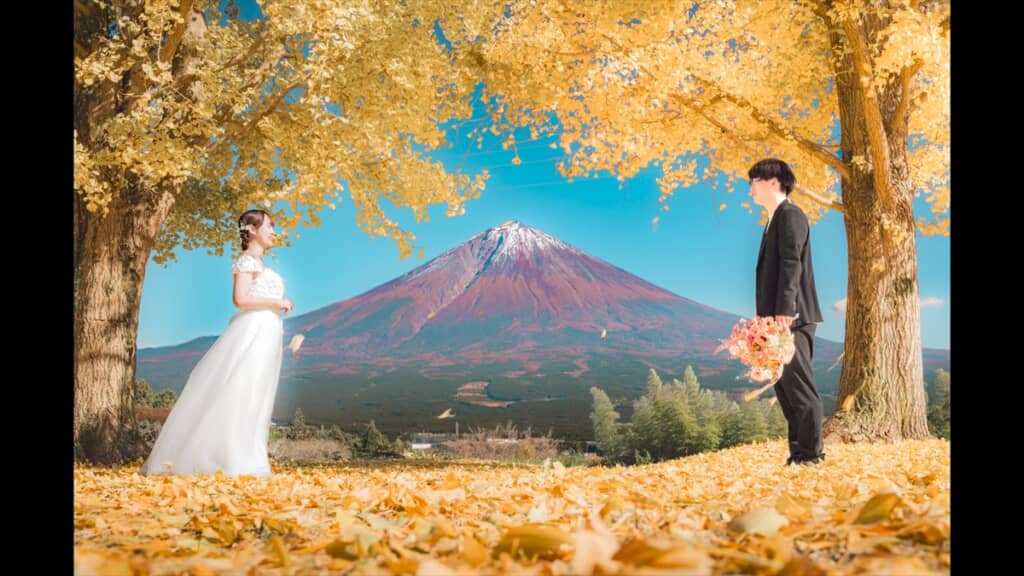 47都道府県でウエディングフォトを撮影している新婚カップル