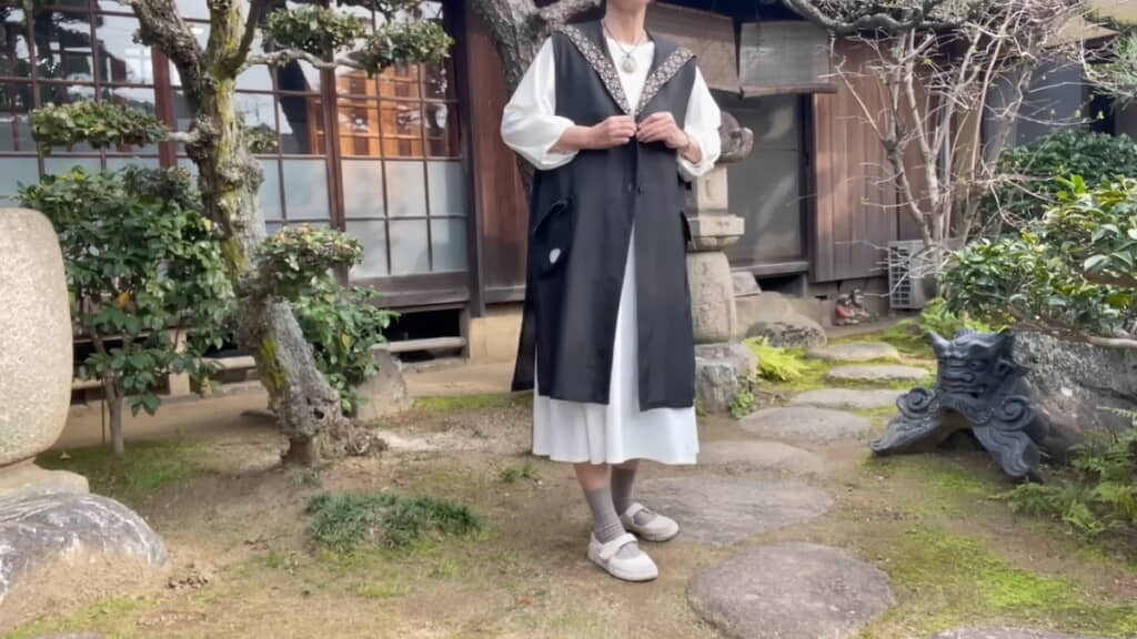 軽やかなロングジレが完成！