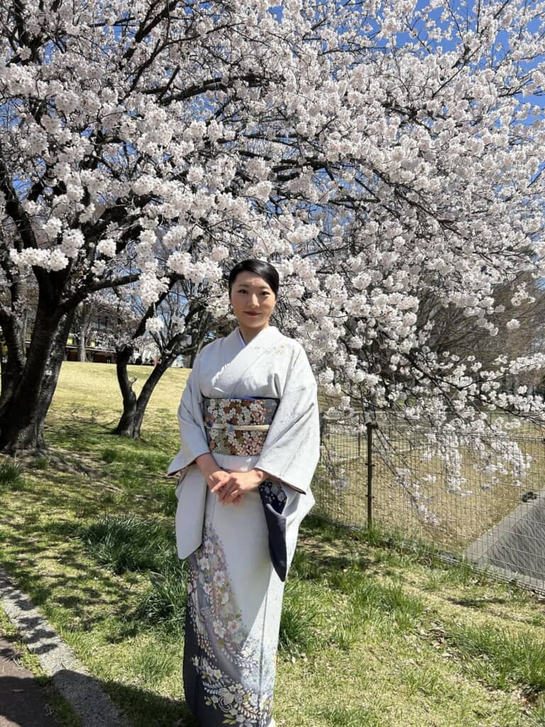 大友さんの入学式での着物姿（画像提供：大友美由奈さん／＠miyuna_otomo）