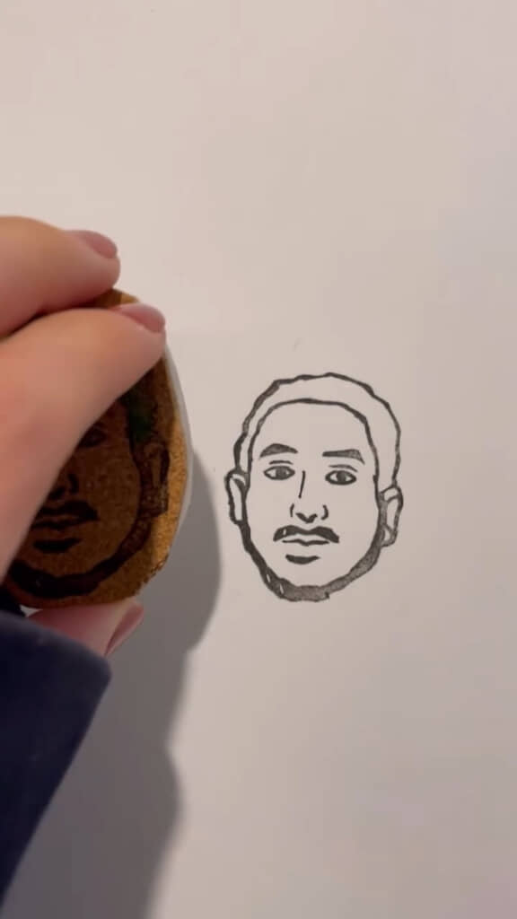 まさかの夫をスタンプ化！