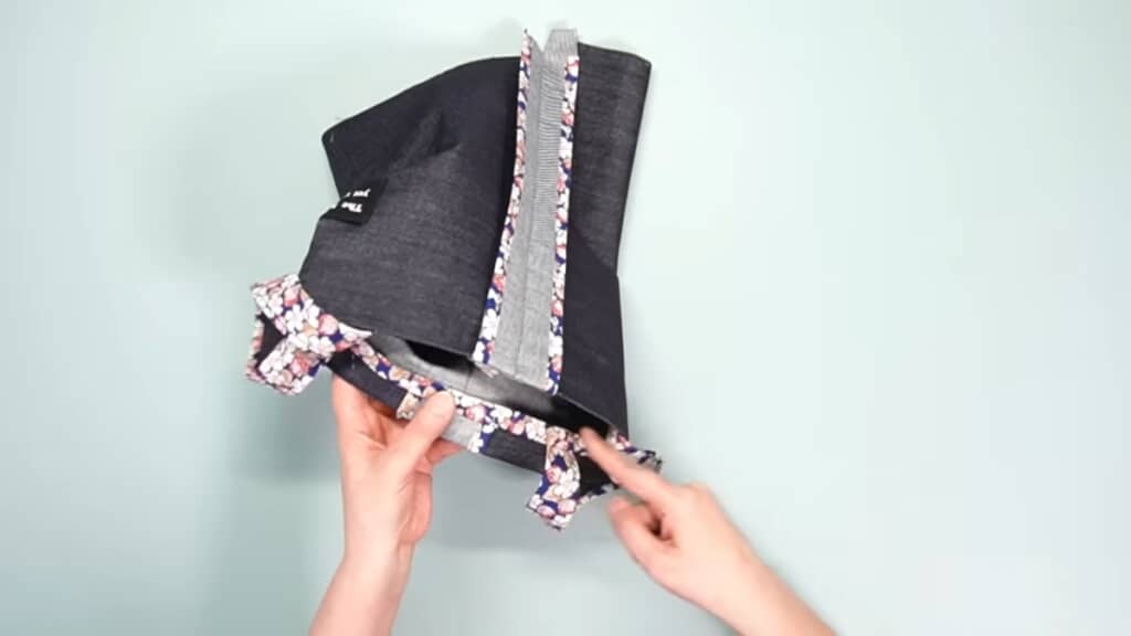 バッグの入り口を縫います