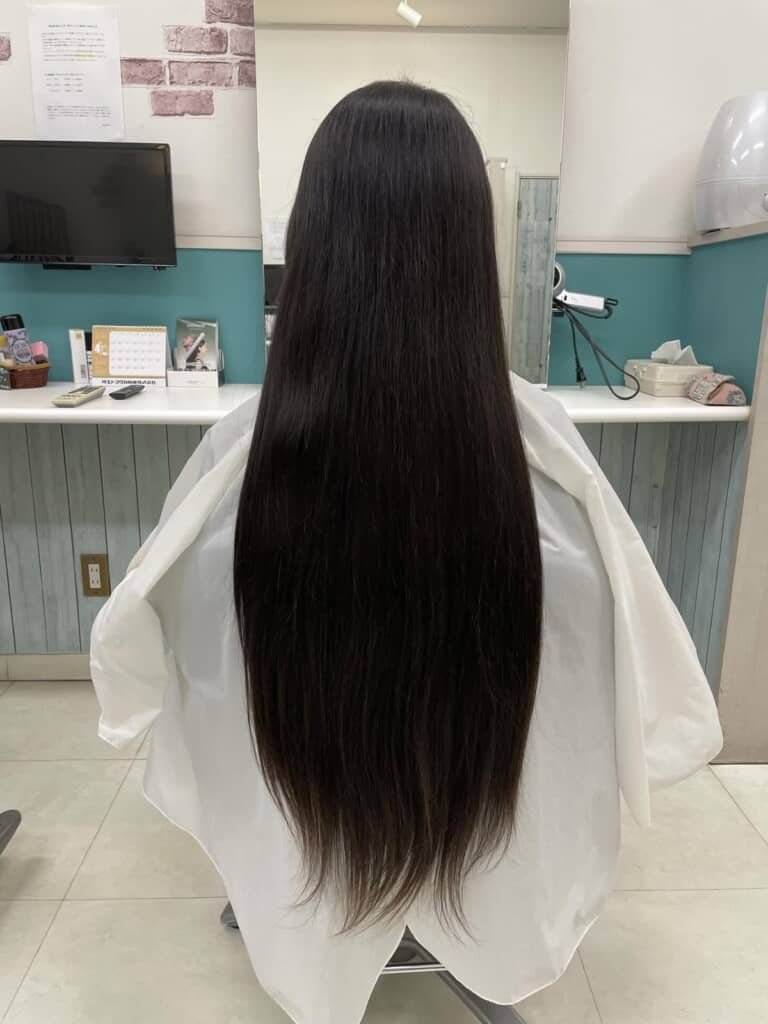 4年間髪を伸ばし続けた息子さん