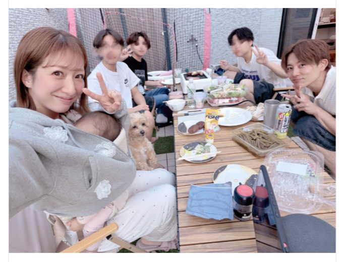 自宅でプチバーベキュー（画像は辻希美オフィシャルブログから）