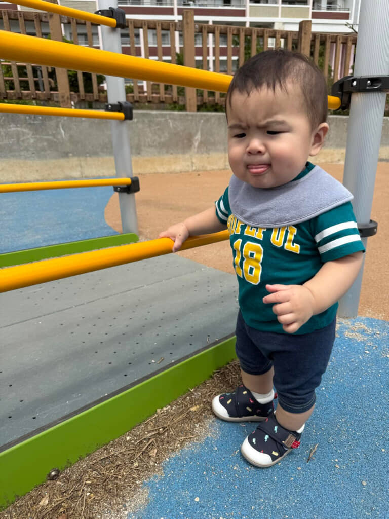 息子くん公園デビュー