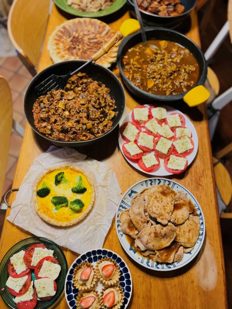まるでレストランのパーティーメニューのよう