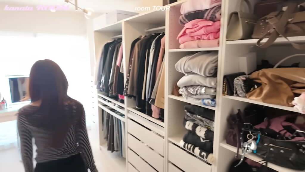 部屋全体がウォークインクローゼットのよう