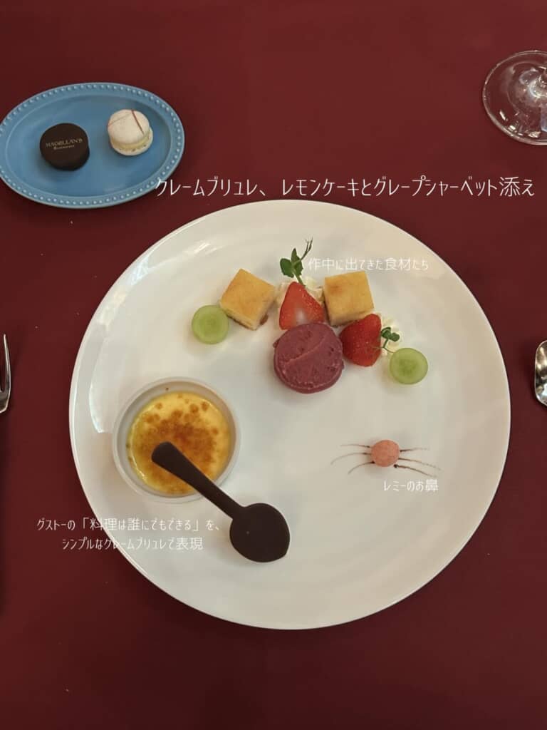レミーのお鼻が描かれたデザートプレート
