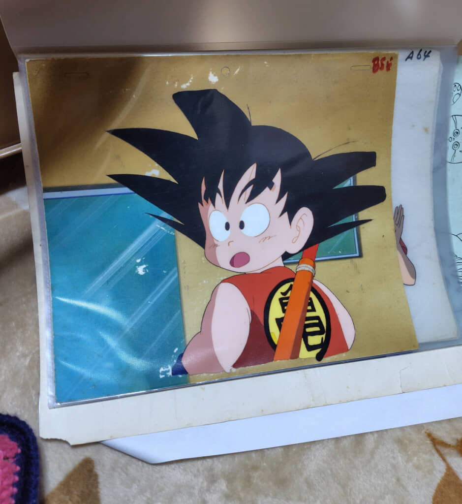 おそらく「ハロー！レディリン」と似た事情で手元に残ったと思われる、「ドラゴンボール」のセル画