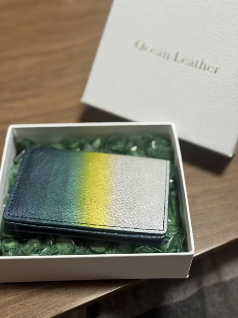 ブリ皮の名刺入れ