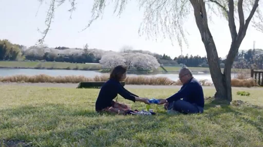 木の下に陣取ることに