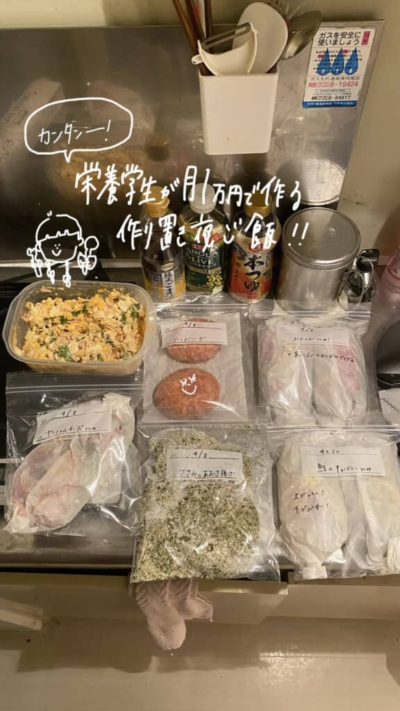 宙さんが作った作り置き料理
