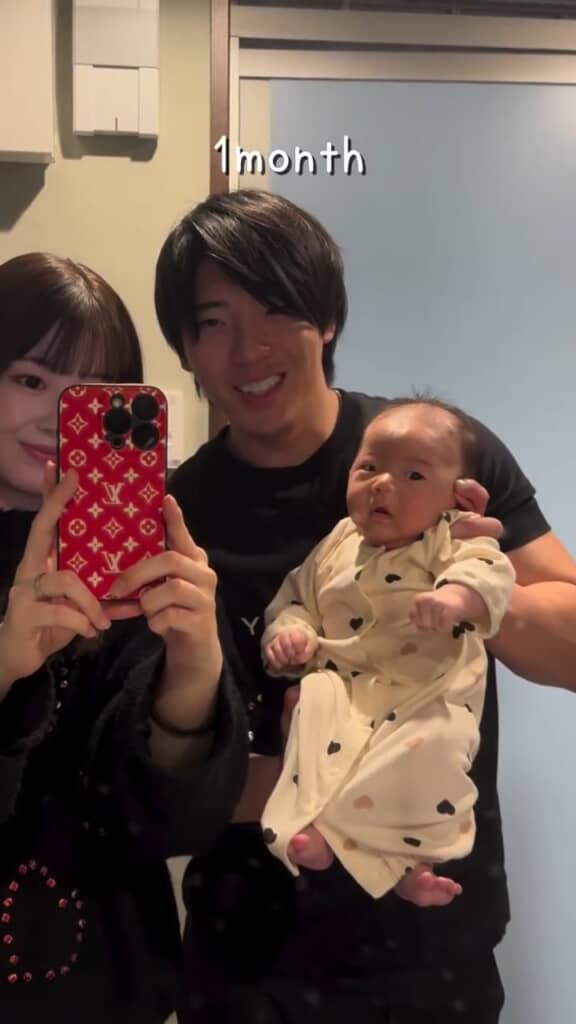 家族みんなで息子くんの成長を記録