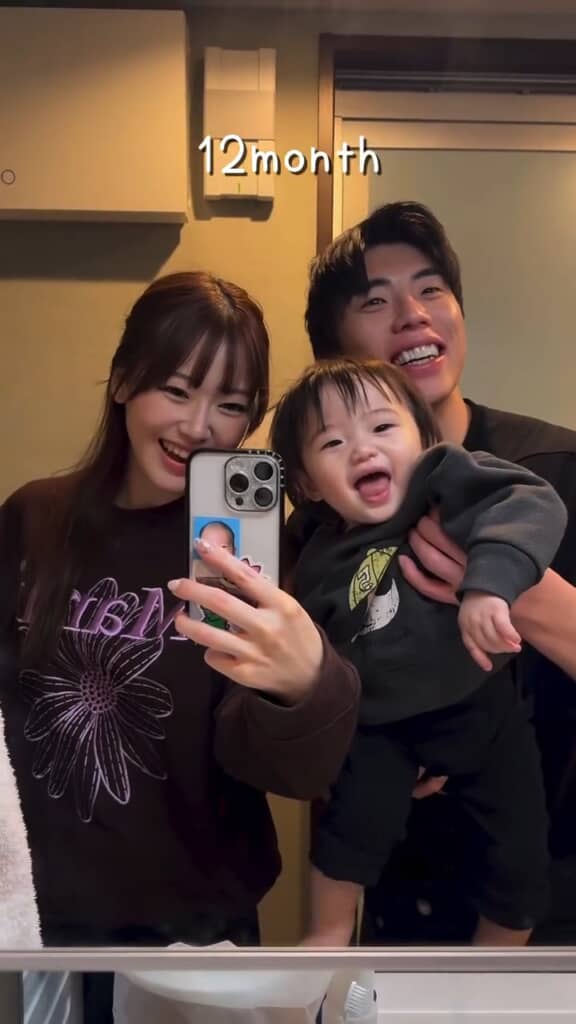 1歳記念のスリーショット