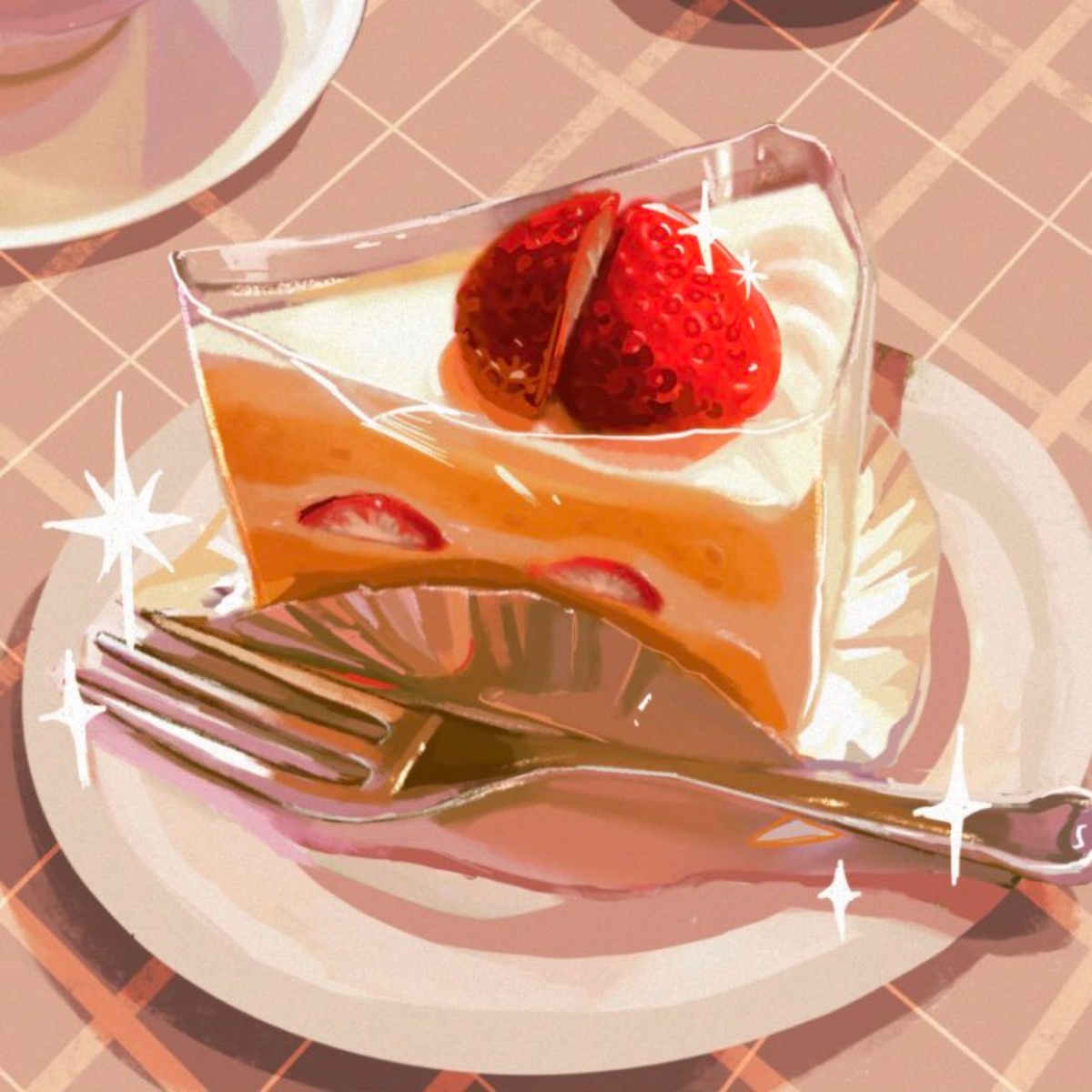 イチゴのショートケーキ、ひたすら描き続けて3年後……　目を疑う作品に「え、絵？」「3度見しました！」「美味しそう」（1/3） | 絵画 ねとらぼ