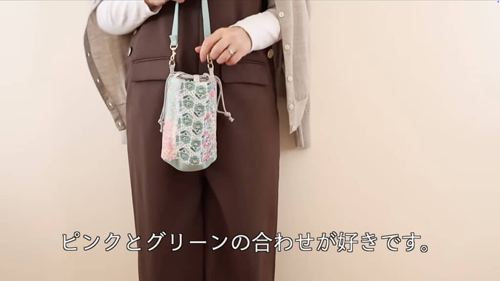 グリーン×ピンクで作ったスリムバージョンもステキ