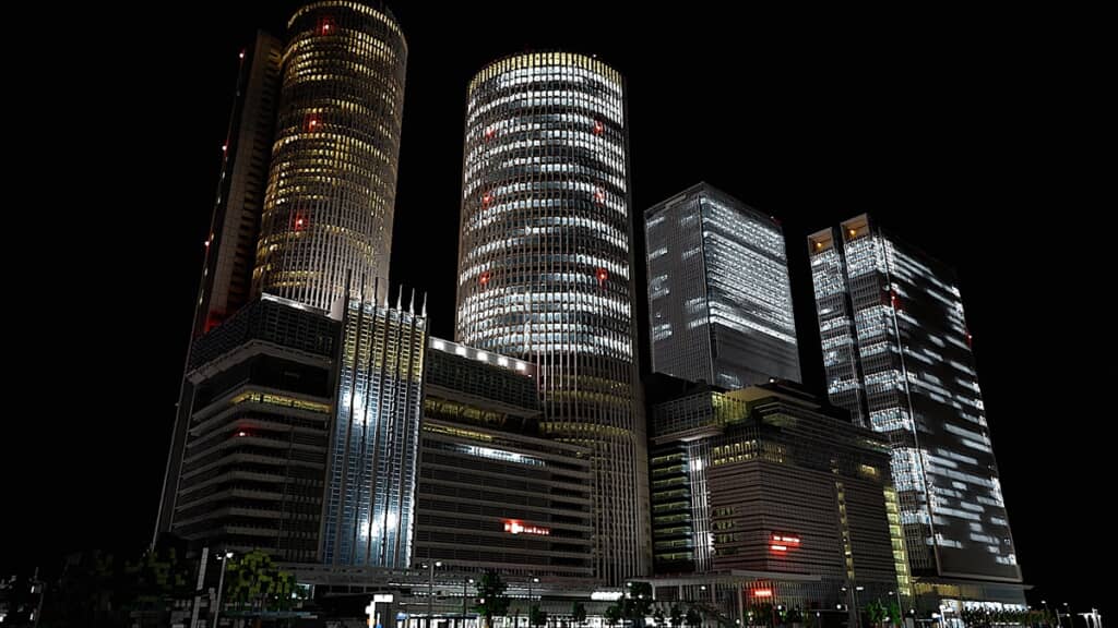 マインクラフトで再現した名古屋駅