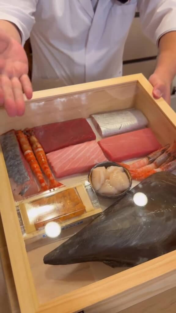 ケースに入れられたネタの数々