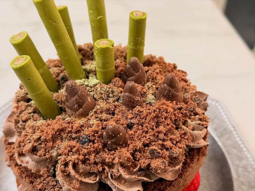 ケーキにぶっ刺さったポッキーがシュール