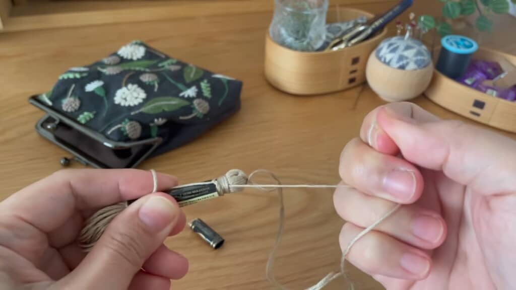 糸を巻き付けたら