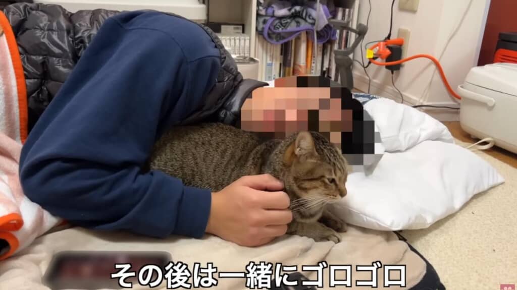 一緒に添い寝も