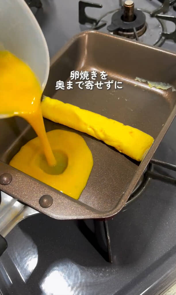 2回目の卵液を投入