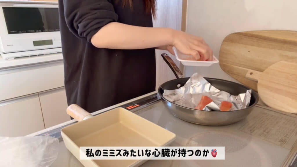 小学校最後の日の朝食作り
