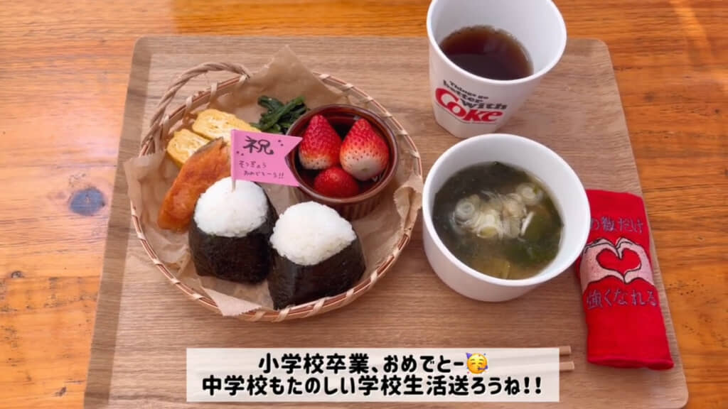 卒業式当日の朝ごはん「卒業お祝いプレート」が完成！