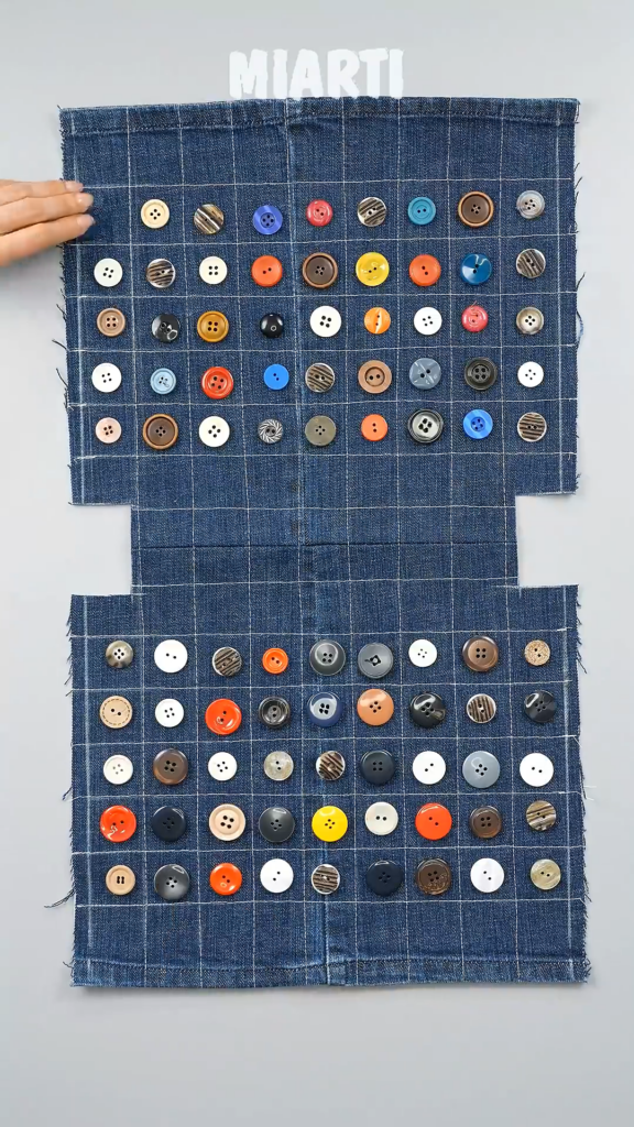 大量のボタンをつけるとおしゃれデザインに（※画像はYouTubeアカウント「Miarti - Reuse」から）