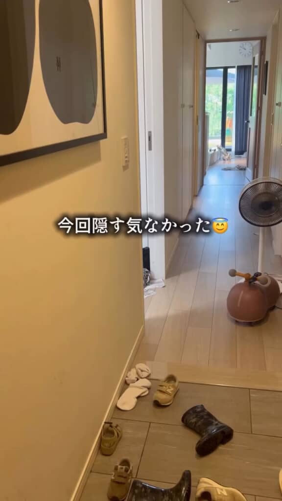 靴が散乱した玄関