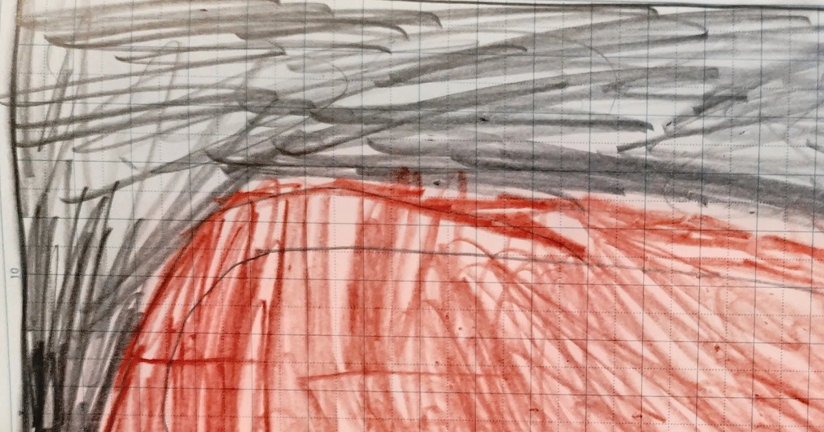 8歳息子が自主学習で描いた絵→鮭かと思い、端っこを見たら…… 「なにこれ!」衝撃の光景に「一万年後の人類に見てほしい」(1/2) | 絵画 ねとらぼ