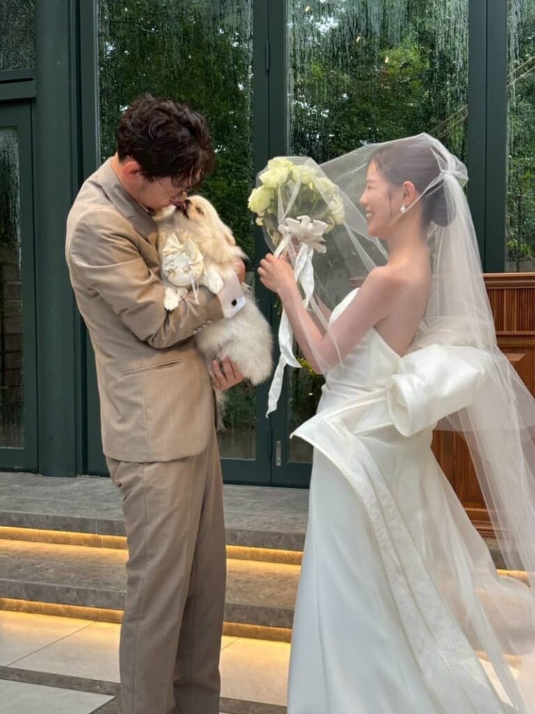 美しいウエディングドレス姿