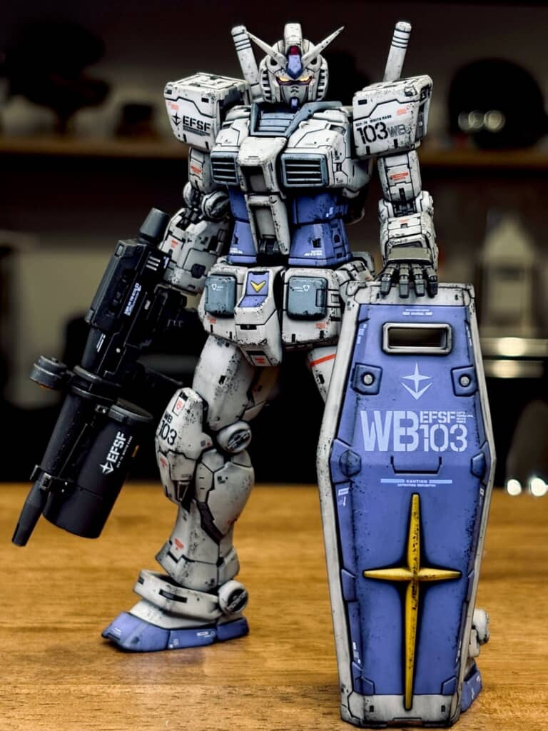 普段とは異なる塗装でエッジ部分をキレイに仕上げた「1/144 G-3ガンダム Ver.2.0」
