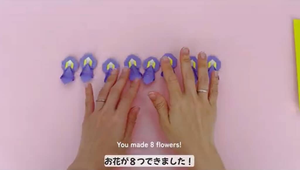 お花が8つできました
