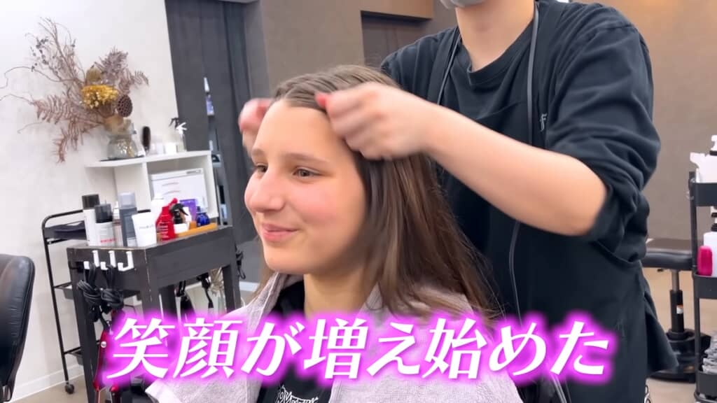 完成が近づくにつれ、だんだん笑顔が増え始めました