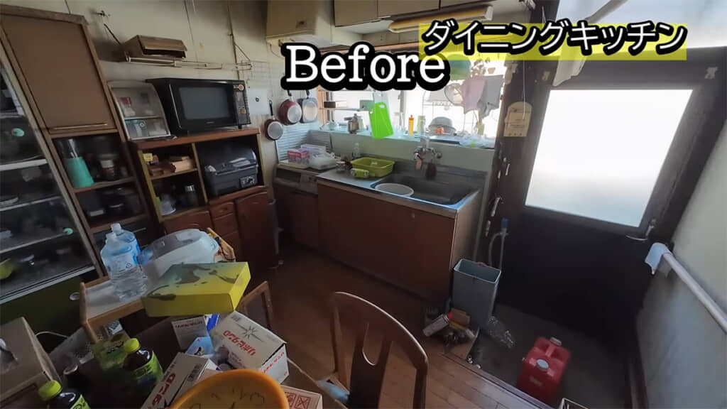 最後はダイニングキッチンの片付け