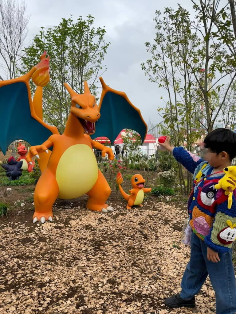 ポケパークを楽しむ息子くん