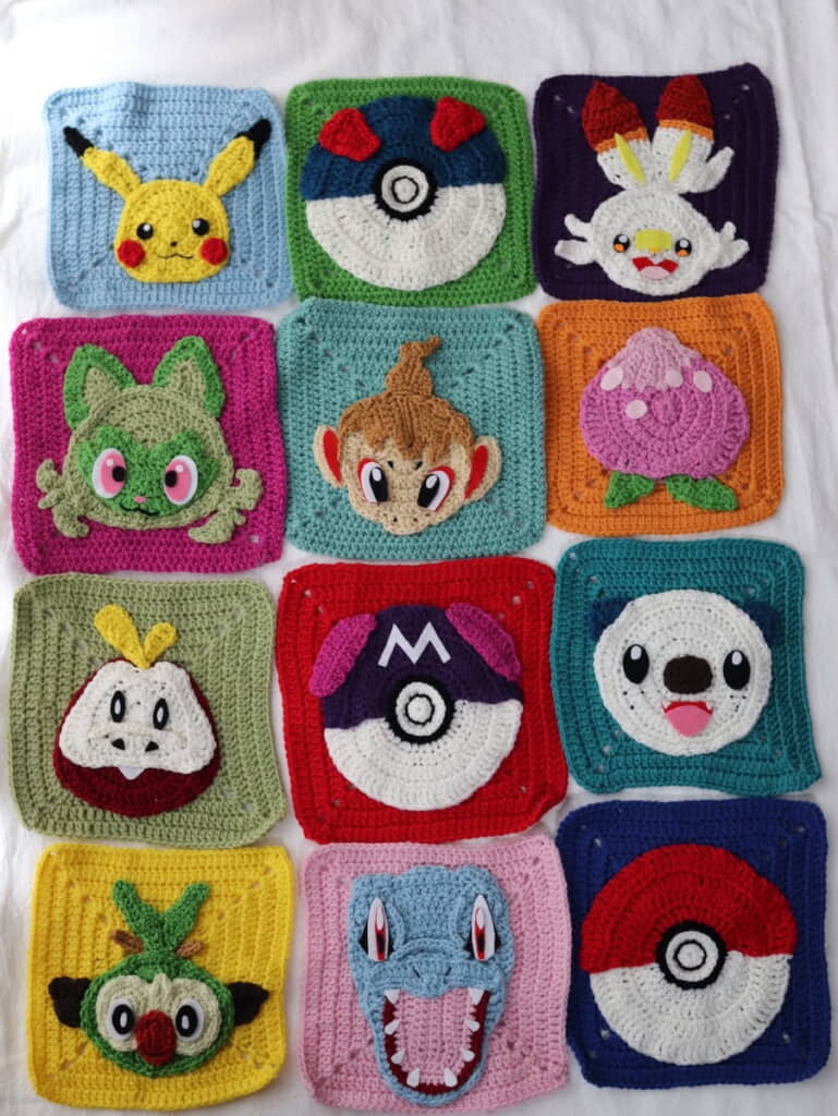 ポケモンたちをたくさん編んだ！