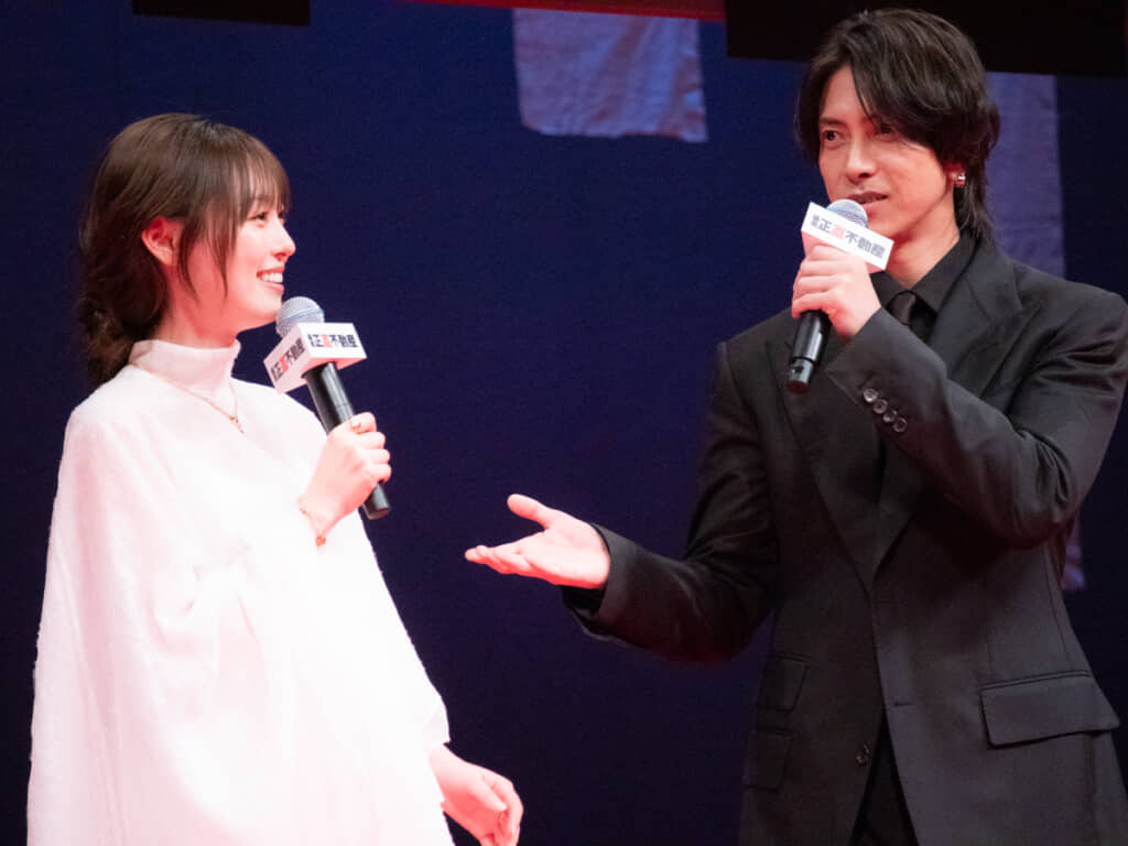 福原遥と山下智久（編集部撮影）