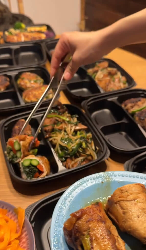 野菜を巻いた肉巻き