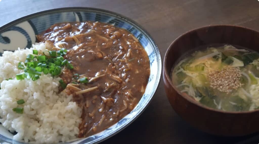 お昼ご飯の完成です